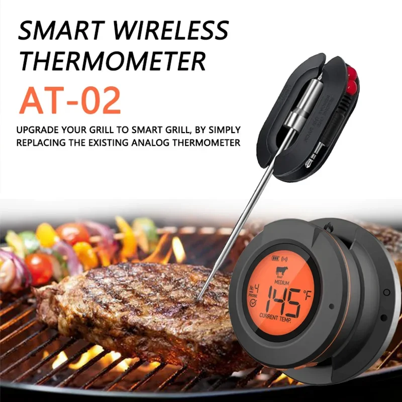 Bluetooth Thermometer Digital Sensor For High 500 Degrees Oven Grill Barbecue Meat Meat BBQ Cooking  Kitchen Accessories Tools