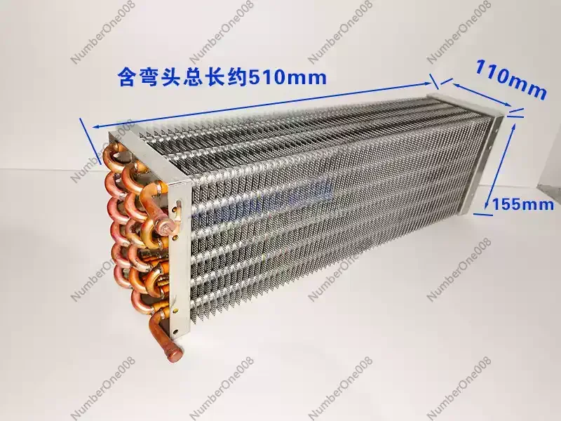 320mm*160mm*90mm Evaporator Refrigerator Freezer Air-Cooled Copper Tube Display Cabinet Condenser Aluminum Fin