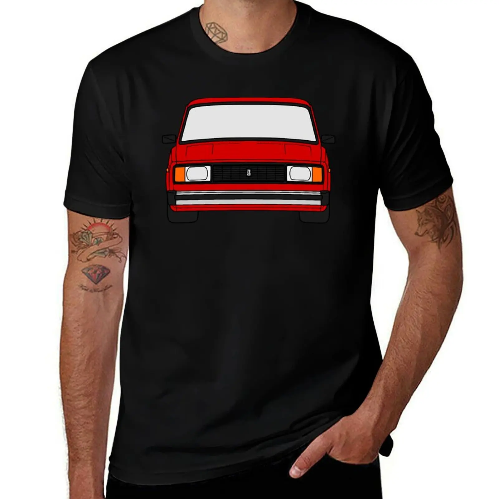 Lada VAZ 2104 2105 2107 Nova Riva red color T-Shirt blanks anime figures anime clothes tees men clothings