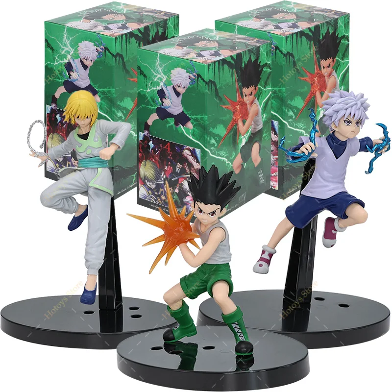 HUNTER×HUNTER Figure Gon Freecss Killua Zoldyck Kurapika Battle Edition Collectible Model Figurine Toys Kids Funny Xmas Gifts