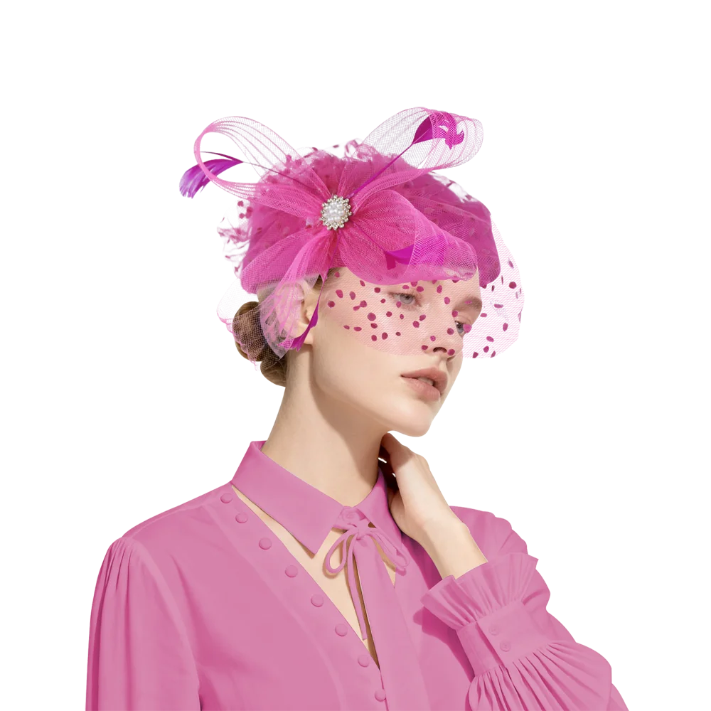 Topi Fascinator Bulu Pengantin - Women Formal Wear Hijab ulasan dan harga