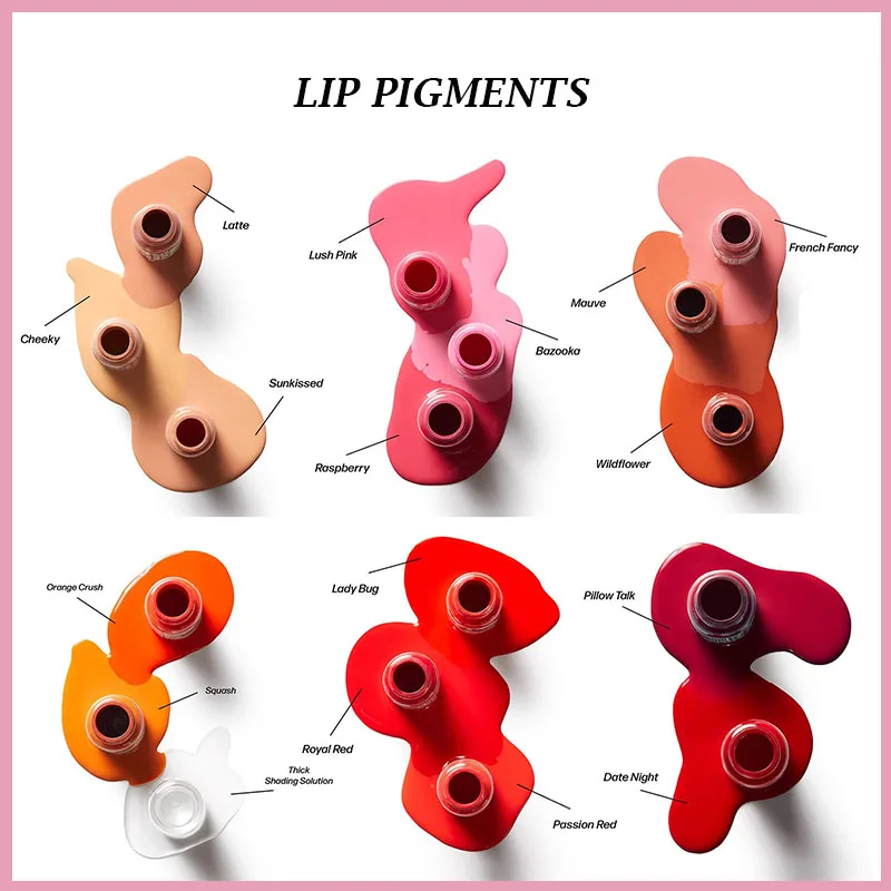 Premium Lip Permanent Makeup Inks Pure Plant Professional Beauty Microblading Body Art Makeup Perma Blend Tattoo Pigment Inks