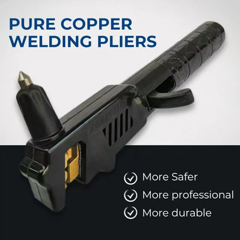 

500А держатели электродов с отбойным молотком, пружиной, мощные сварочные инструменты для сварки, сварочные клещи с кривым горлом