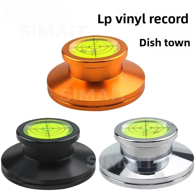 LP Vinyl Record Weight Stabilizer, Turntable Disc Clamp with Level & Speed Measurement