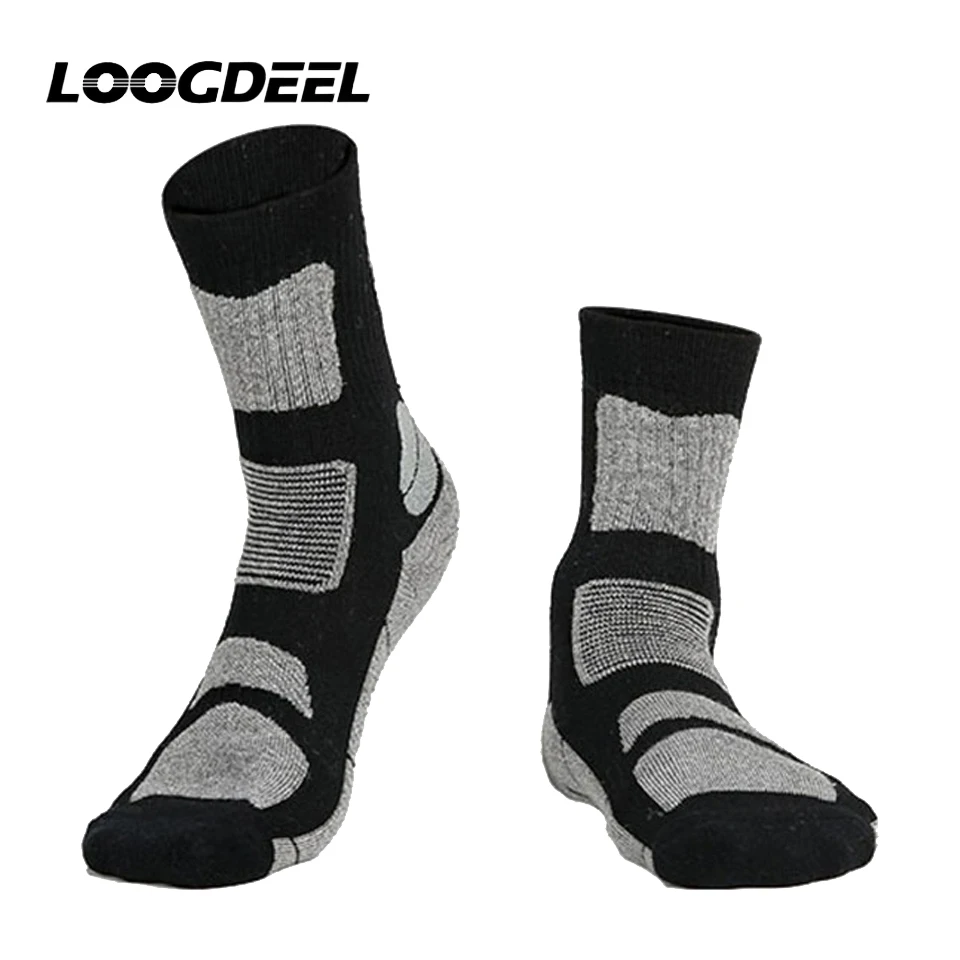 

Loogdeel мериносовая шерсть мужские и женские футбольные носки носки для бега мягкие впитывающие амортизирующие дышащие футбольные носки до середины икры