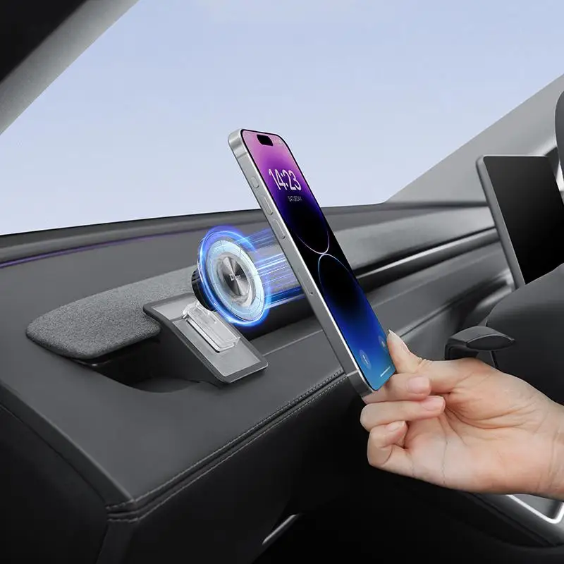 Universal 360° Rotatable Magnetic Car Phone Holder, Strong Magnet Dashboard Mount, No Drilling Invisible Installation, Car Interior Accessories Phone Stand for Vehicle - view 2