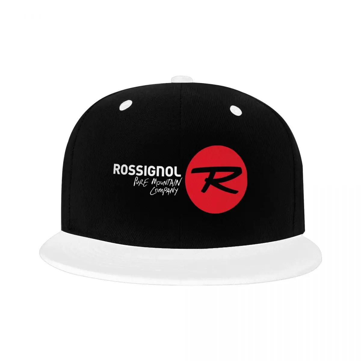 White Rossignol Logo Baseball Caps Hip-hop Hats Outdoor Adjustable Sunscreen Hat