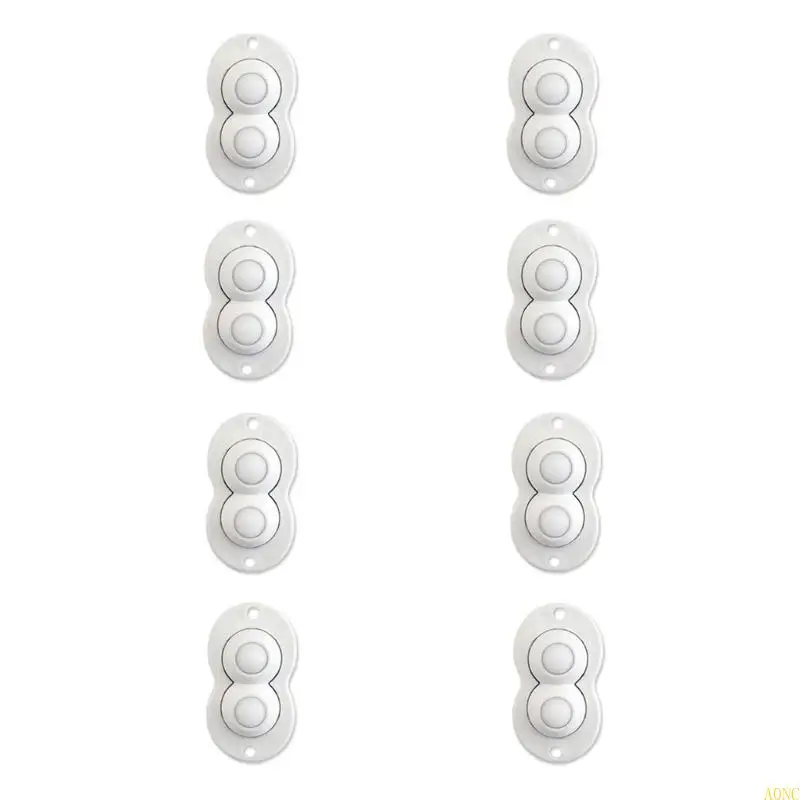 

A0NC 8Pieces 360 Degrees Rotation Self-Adhesive Casters Practical Glides