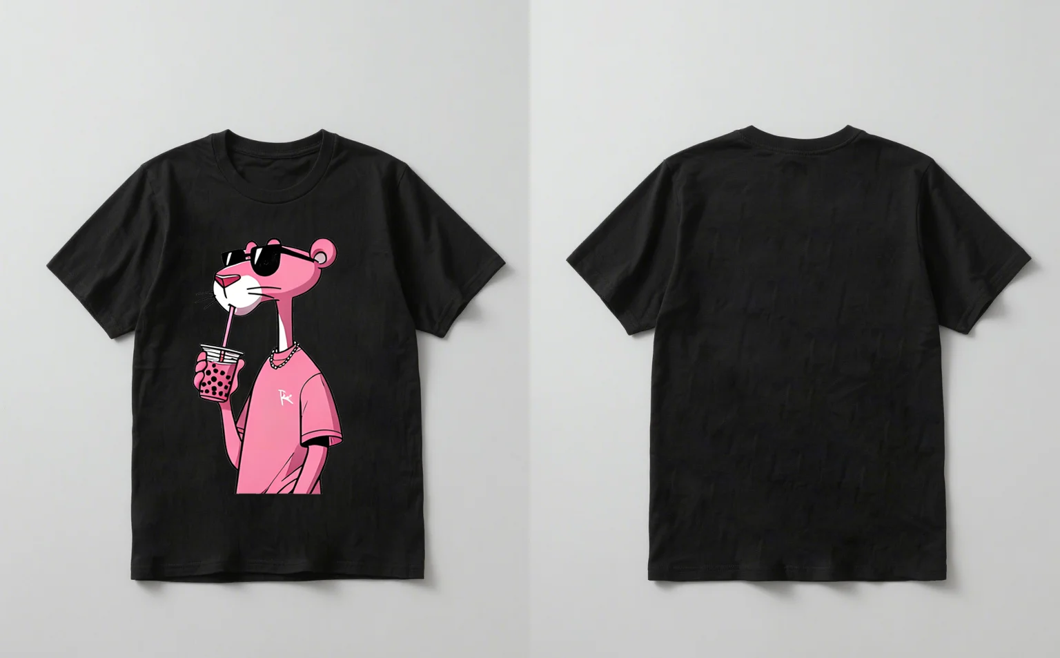 

Новейшая модная и модная черная крутая розовая футболка с леопардовым принтом 2025 года для мужчин и женщин, повседневный топ с круглым вырезом