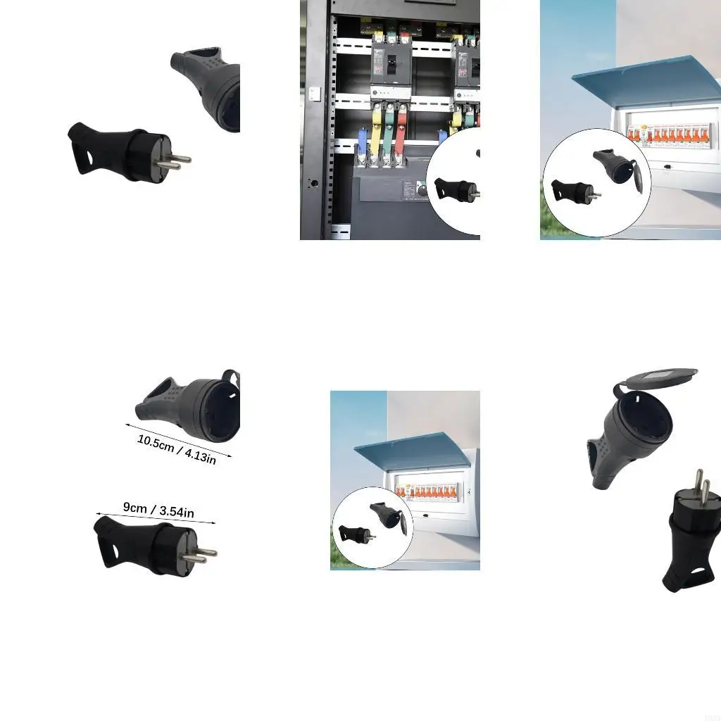 193A Waterproof Socket Plug Electrial Grounding European Connector Seal Secure Connection For Wet Environment Equipment