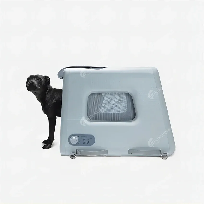 Funworldsport Hot Seller folding inflatable dog crate furniture and dog cage kennel pet tent with side bag easy for carry