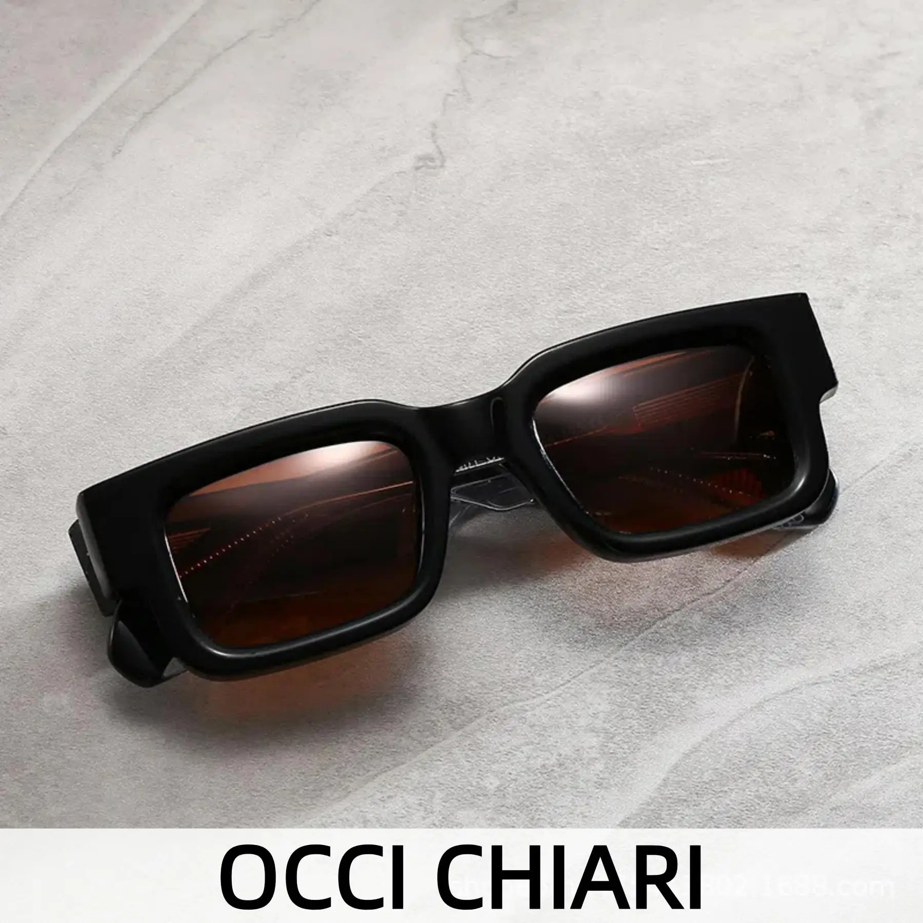 Square Polarized Sunglasses Men Plastic Thick Glasses Frame Luxury Brand Women Outdoor Sunglasses Original Acetate Sunglasses