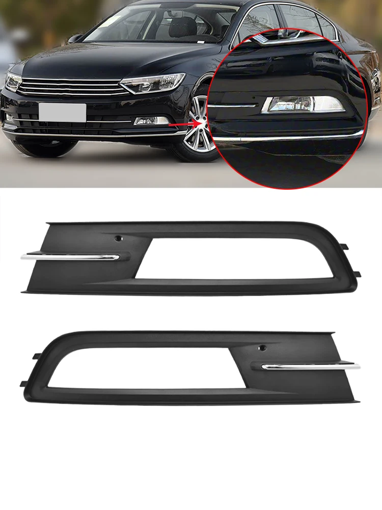 

Для Volkswagen Passat B8 2017 2018 2019, нижняя решетка переднего бампера с отверстием для противотуманных фар