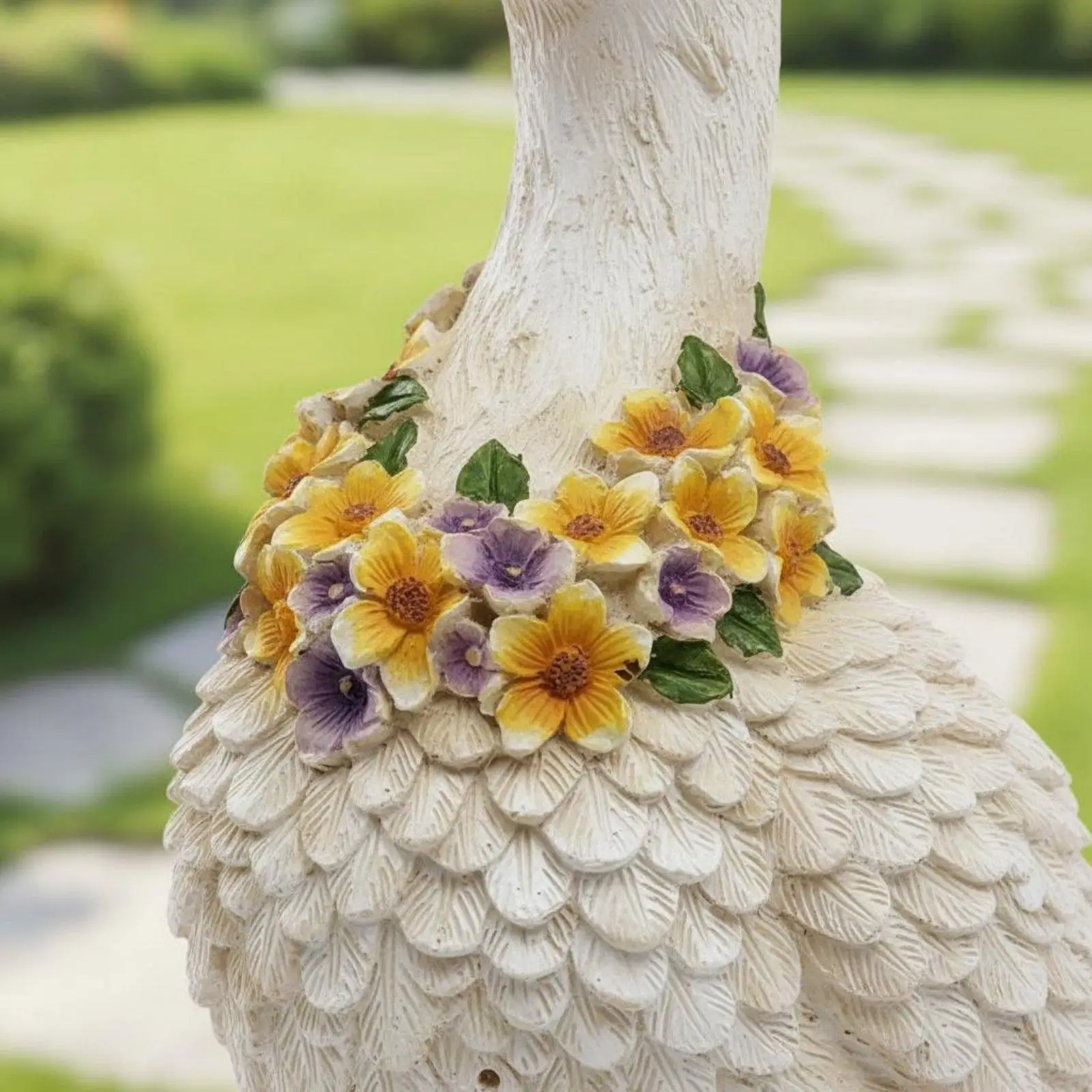 Solar Fowl Lamp Decorative Lighting Fowl Lawn Decoration Waterproof for Patio