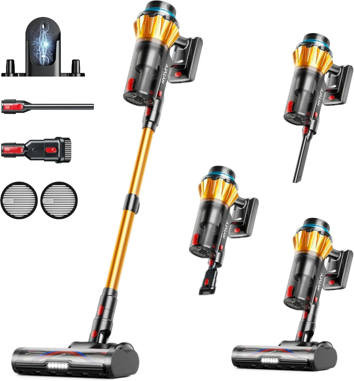 Cordless Vacuum Cleaner, 650W/60Kpa/70 Mins Cordless Stick Vacuum, Self-Standing Wireless Vacuum with LED Displsy, 1.8L Dust