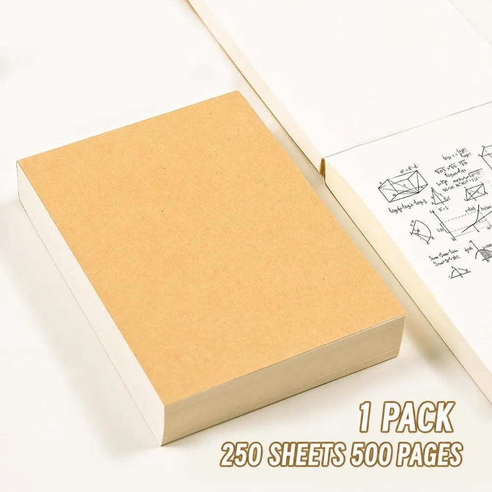 New 250 Sheets Notebook Draft Paper Portable Blank Blank Sketch Pad Tearable Sketch Notebook Drawing Supplies
