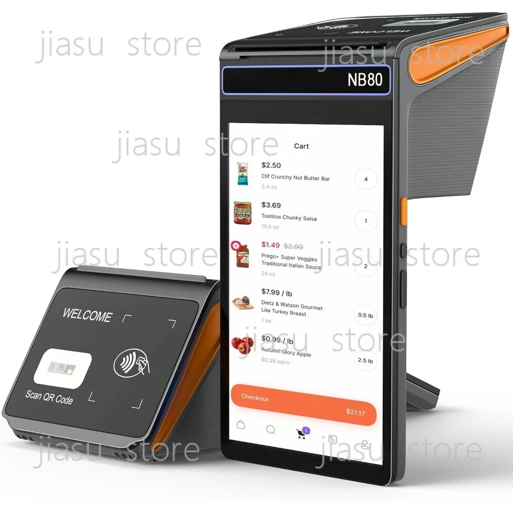 

Android Handheld Smart POS Terminal, Mobile Self-Service Cash Register Touch Screen Order Taking Scanner Printer