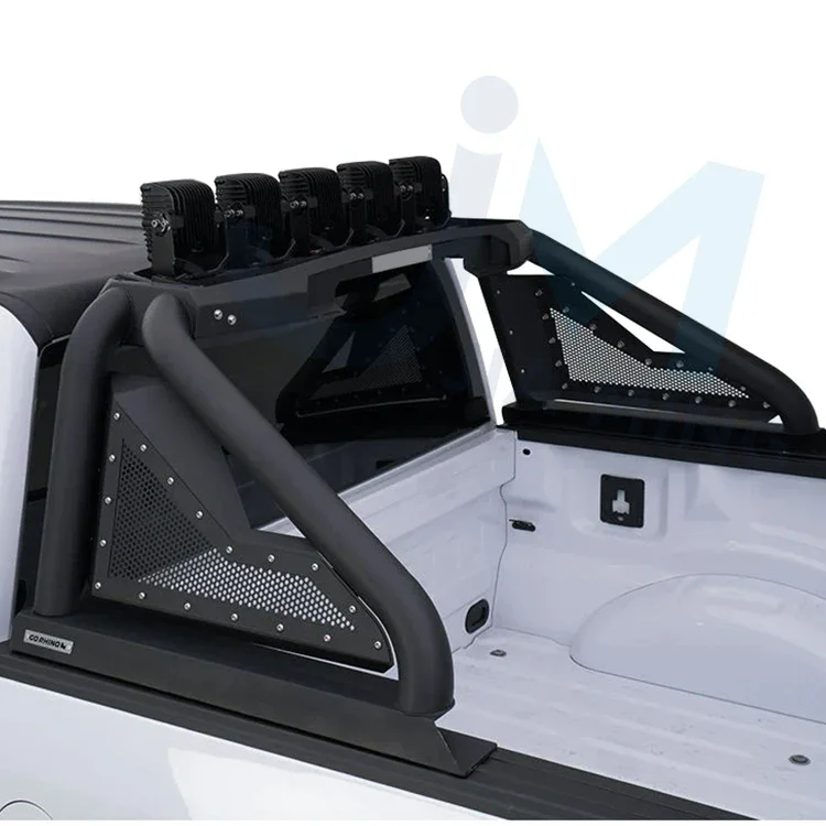 Jiaming Factory Custom Sport Roll Bar With Light For Hilux Revo Rocco Tacoma Ranger F150 Exterior Accessories