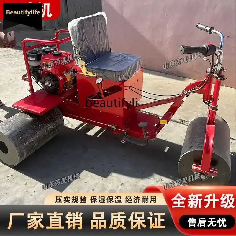 

a601 New three-wheel compactor small ride-on diesel multi-functional lawn garlic wheat suppressor rolling wheel