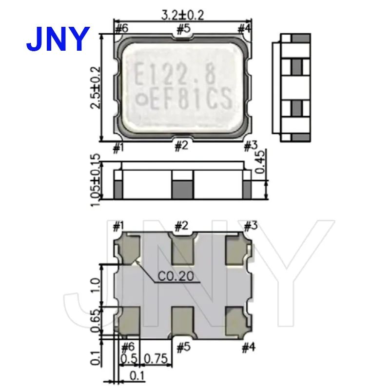 SG3225EEN 25.000000M-CJGA0 high-precision SMD3225 low jitter low phase noise dual output crystal oscillator LVPECL