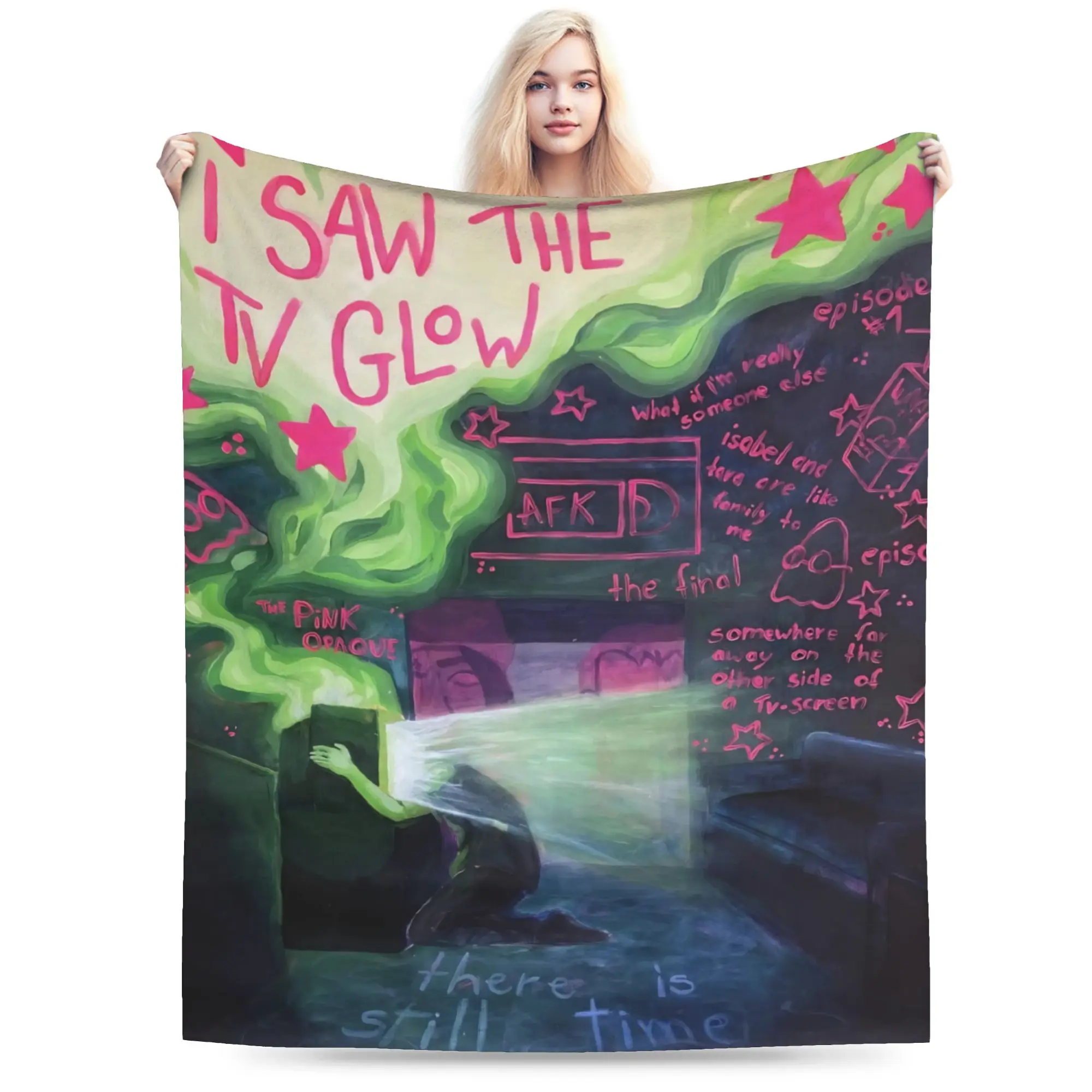 I Saw The TV Glow  Blanket Super Soft Flannel Relax Gift  Throw Blanket Plush Thin Quilt