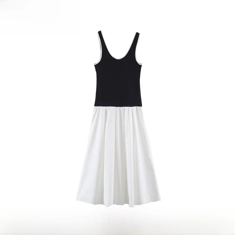 Spring Summer New Arrival Women's Midi Dress Fashionable Tussah Silk Patchwork ZR Style City Commute Friendly H Version Slim Fit
