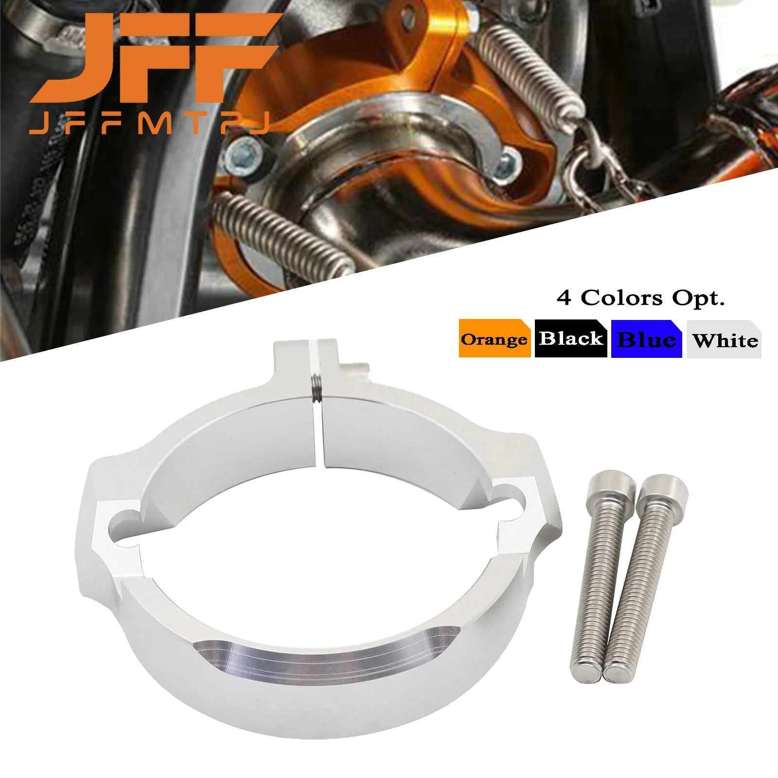 Motorcycle CNC Exhaust Flange Protection Exhaust Tip Silence Pipe Clamp For Husqvarna TE TC TX 250 300 For GasGas EX EC MC Part