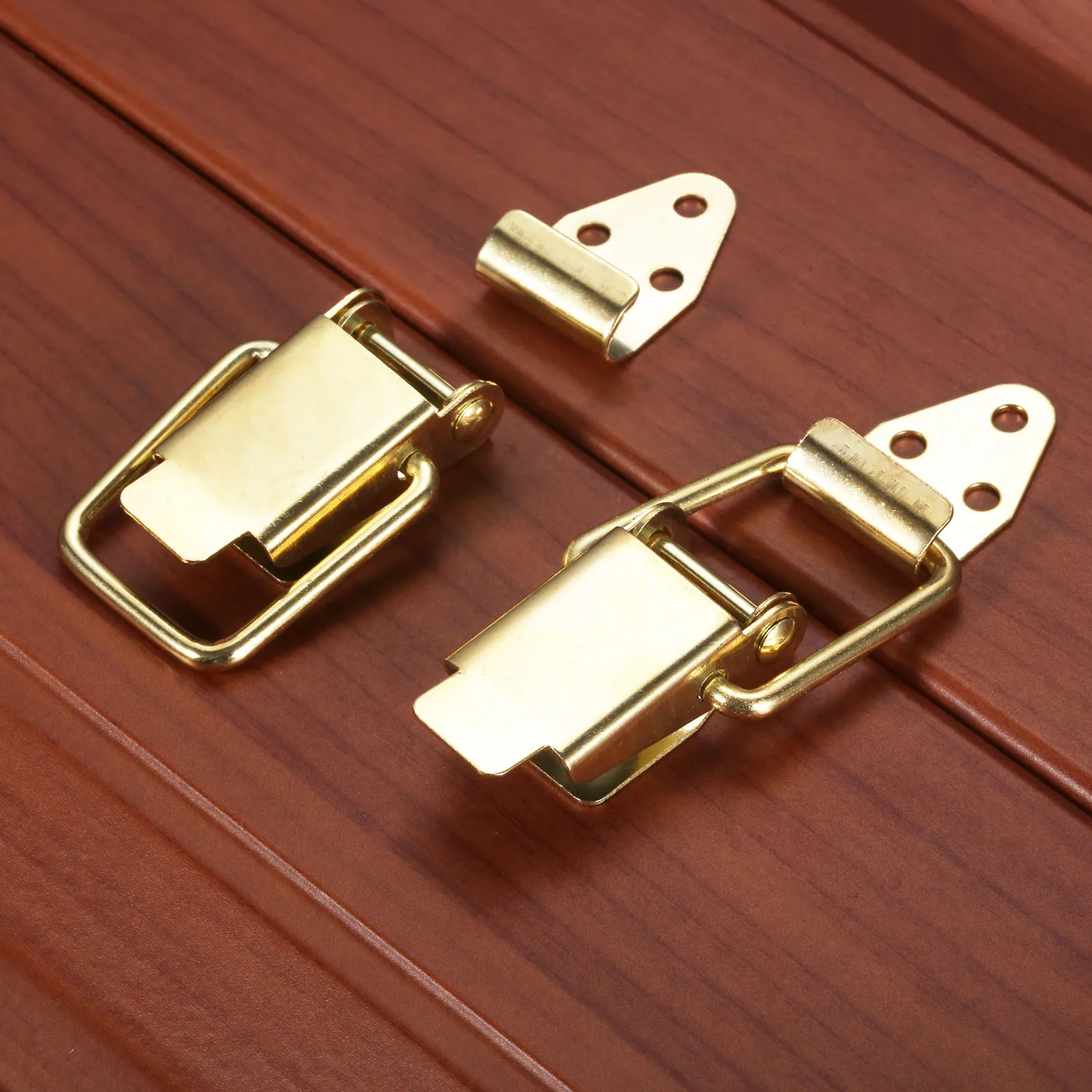 2pcs Box Buckles Lock Spring Loaded Latch Catchs 80*18mm Toggle Duckbill Button Hasp Door Window Cabinet