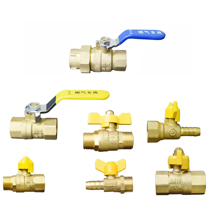 

Brass Water Oil Air Gas Fuel Line Shutoff Ball Valve Pipe Fittings Pneumatic Connector Controller Handle 6-12MM Hose Barb Inline
