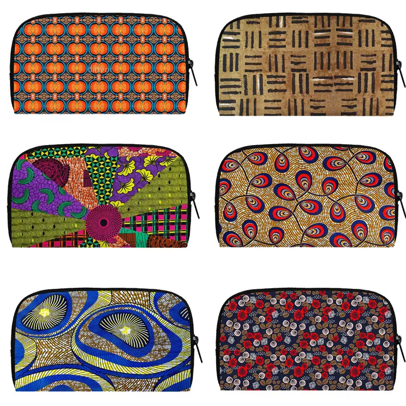 2022 African Women Style Prints Wallet Afro LadiesTraditional Printing  Zipper Coin Purse Teenager Girls Storage Bags