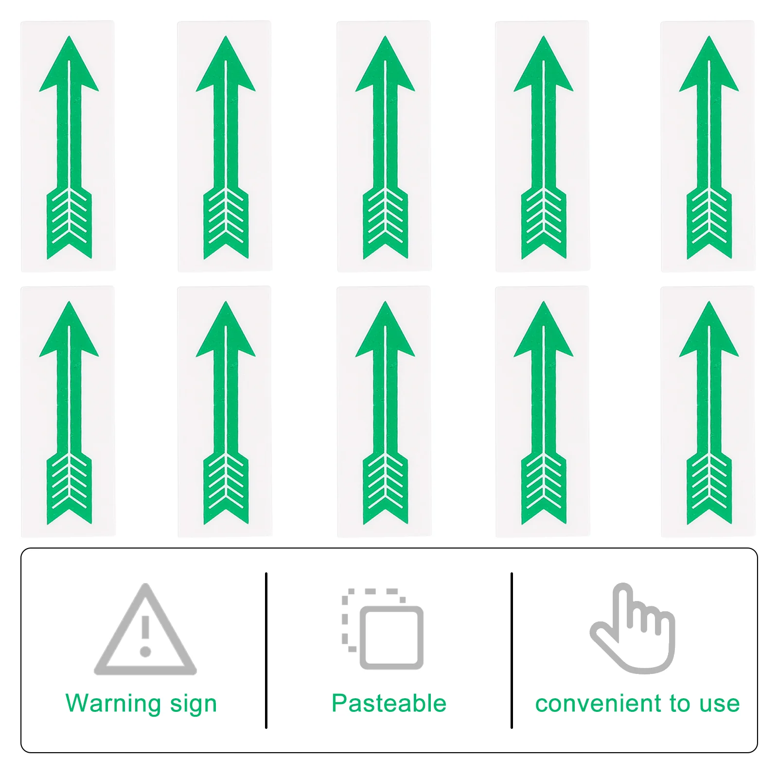 10 Pcs Pipe Identification Arrow Indicating Direction Decals Warning Sticker Caution Stickers Labels Indicator Pipeline Tag