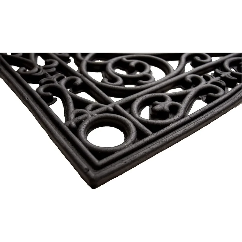 900223672 Gatsby Rubber Doormat, 3' x 6', Black