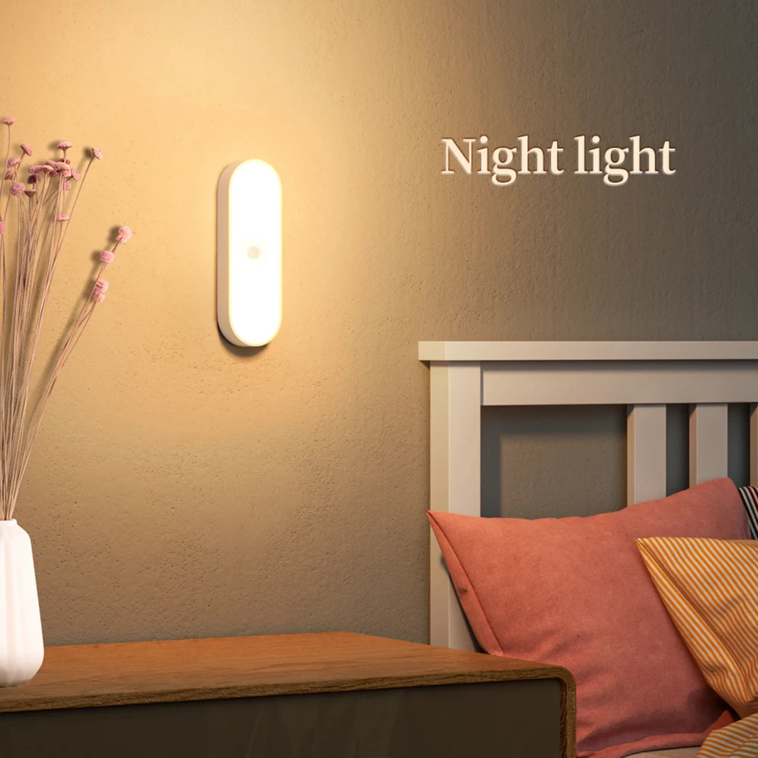PIR Motion Sensor LED Night Light  Children Night Lamp  Kitchen  Bedroom Cabinet Wardrobe Lamp Staircase Lighting