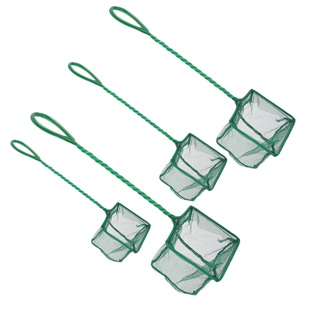 4 Uds redes de pesca profesionales fácil de usar para peces grandes carpa barco malla de pesca herramienta de red de mano verde