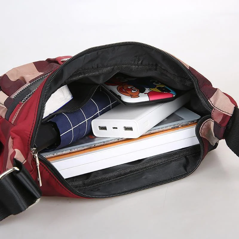 2023 New Casual Lightweight Crossbody Bag Women Fashion Middle-aged Large Capacity Cross-bag Waterproof Nylon Cloth Shoulder Bag