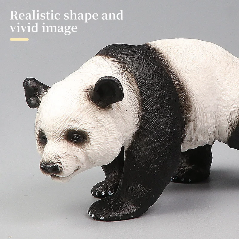 Nowy zestaw zwierząt z serii Wildlife World Solid Simulation - zabawki edukacyjne dla dzieci, figurki akcji, model pandy, zabawki edukacyjne dla dzieci