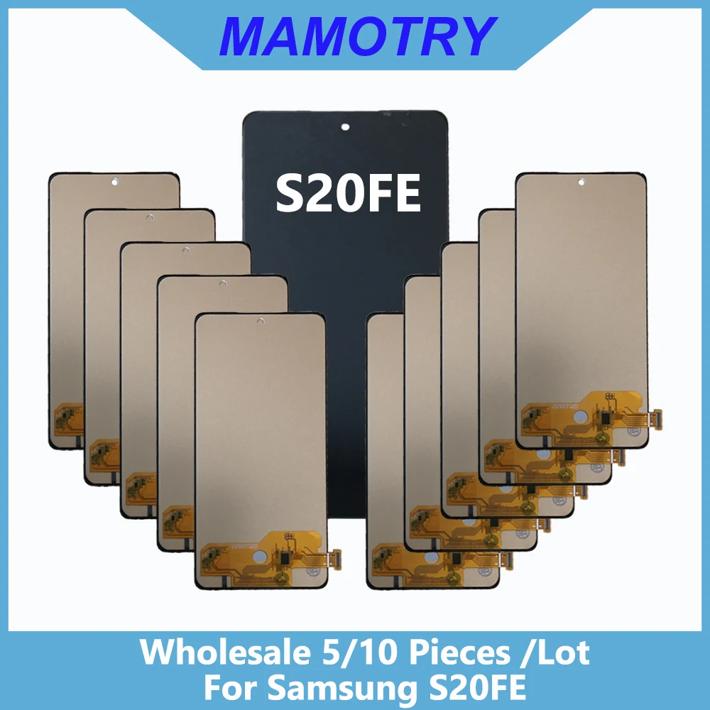 Commercio all'ingrosso 5/10 pezzi/lottp per display LCD schermo Samsung S20FE con gruppo touch 5G S20 Lite