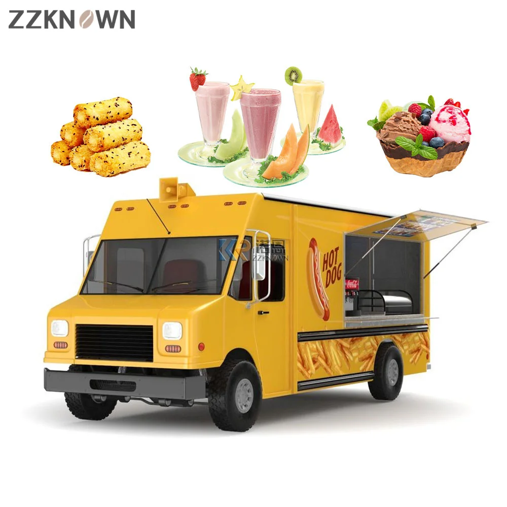 Big Remolque Food Truck Cater Bakery Pizza Coffee Juice Bar Street Food Kiosk Catering Trailer Electric Van Beer Ice Cream Cart
