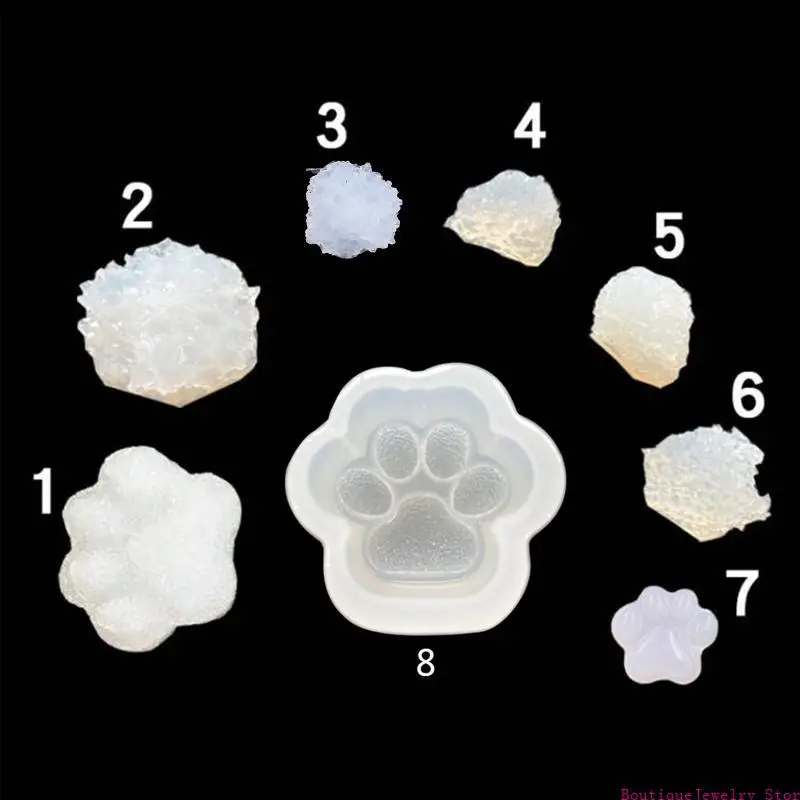 E1PE Handmade Cats Paw DIY Crafts Mold Jewelry Pendant Keychain Resin Silicone Mould