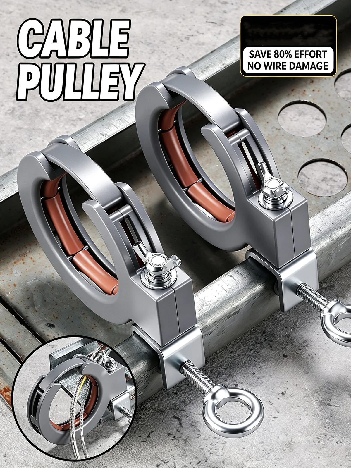 TINSOL Adjustable Cable Tray Laying Auxiliary Pulley Wear Resistant High Hardness Comprehensive Wiring Construction Device