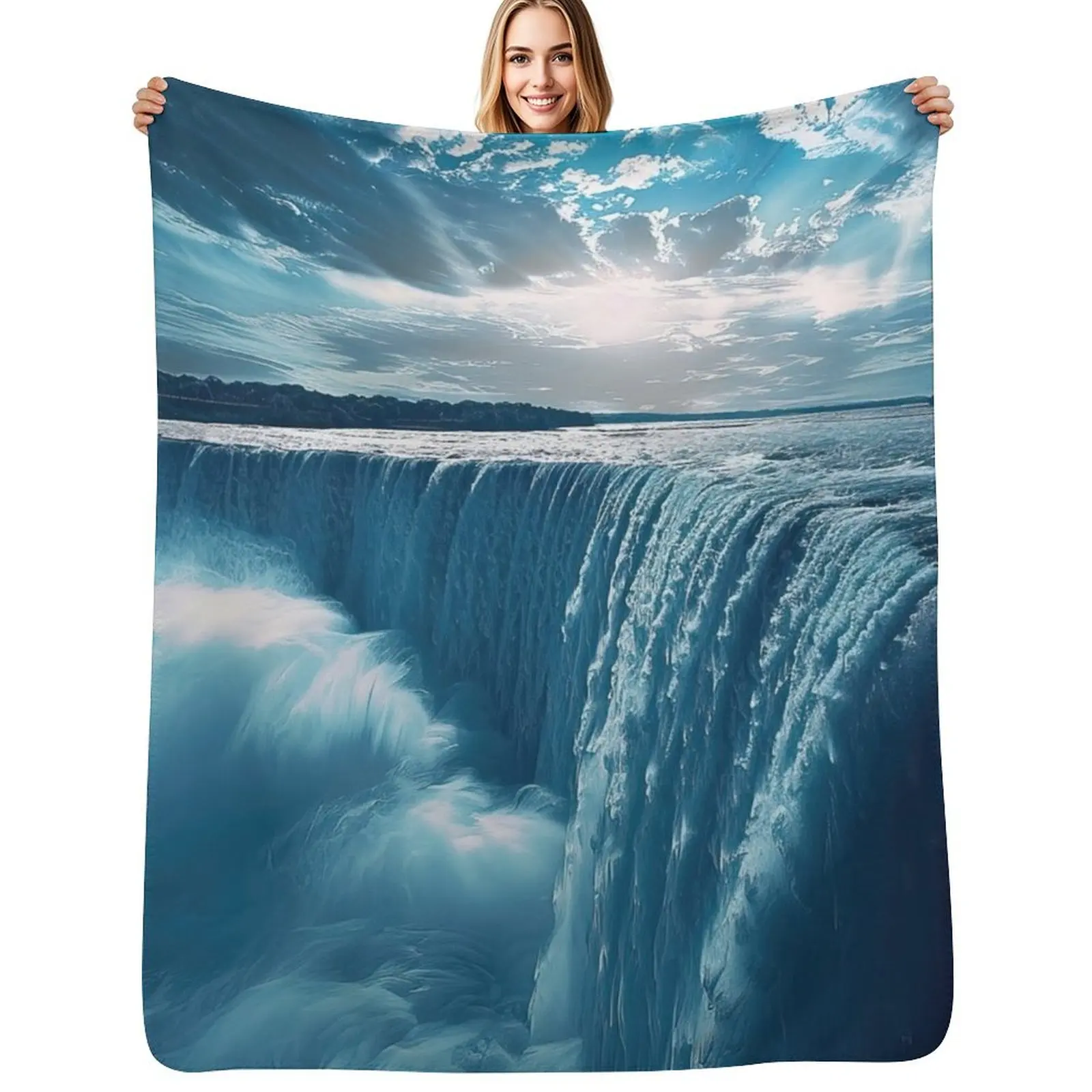 

The Mighty Niagara Falls Throw Blanket Multi-Purpose Sofa Blankets For Baby Summer Blankets