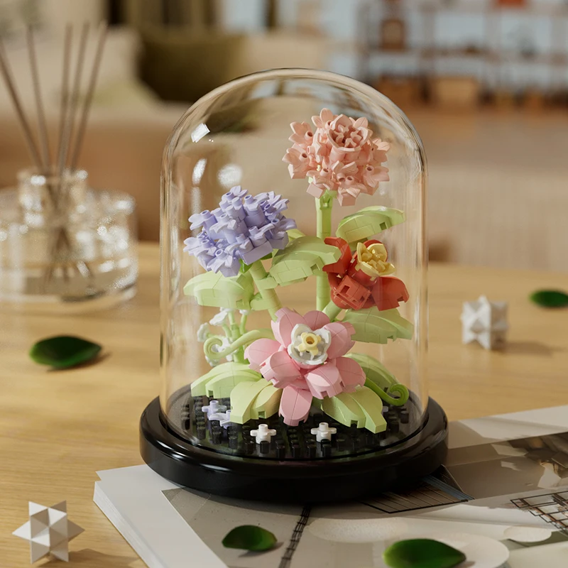 Micro deeltje bouwsteen boeket handgemaakt cadeau, kinderpuzzel speelgoed handgemaakte DIY zonnebloem desktop decoratie ornament