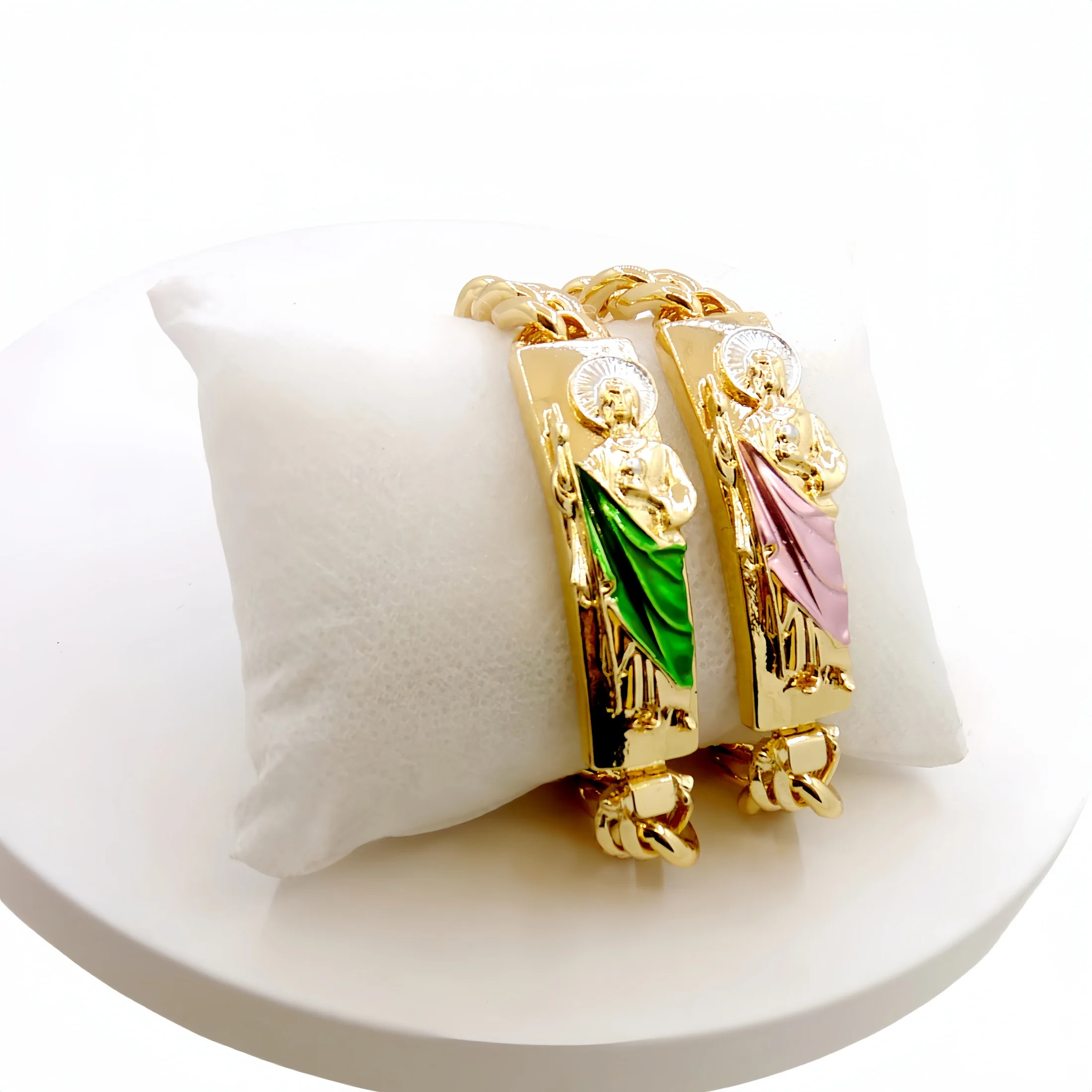 سلسلة سانت جود هيب هوب الكوبية ، سوار سان جوداس ، مجوهرات دينية للرجال