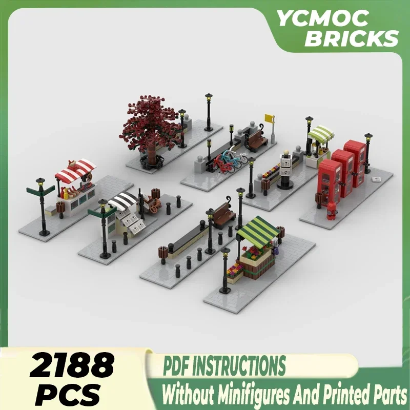 

Street View Model Moc Building Bricks Various Corner scene Technology Modular Blocks Gifts Christmas Toys DIY Sets Assembly