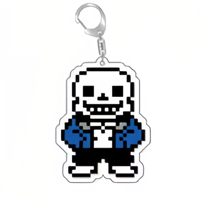 Juego Undertale Pixel llavero Cosplay Sans Flowey Papyrus Asriel colgante coche llavero bolsa accesorios dibujos animados regalo