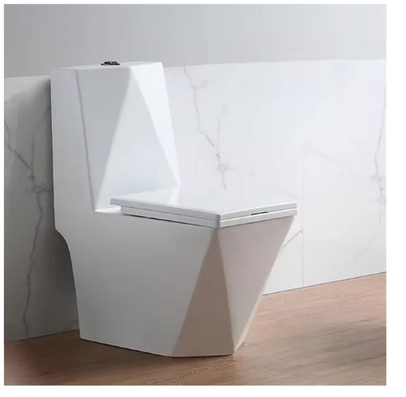 Toilet for luxury ceramic bathrooms, ceramic flush integrated black gold toilet GN450TB