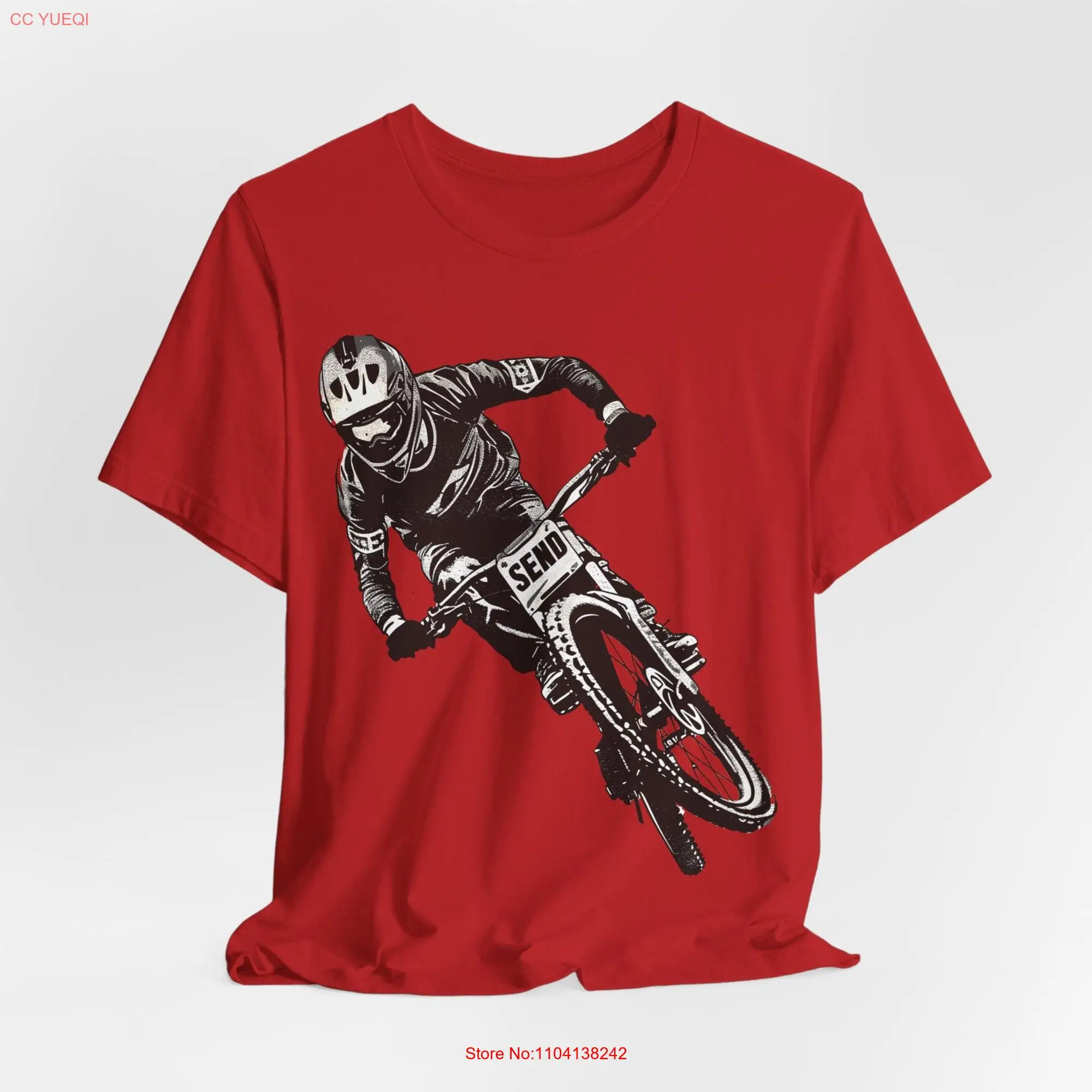 Send MTB T Shirt Mountainbiking Downhill Freeride tee Fashion Clothing Streetwear  long or short sleeves