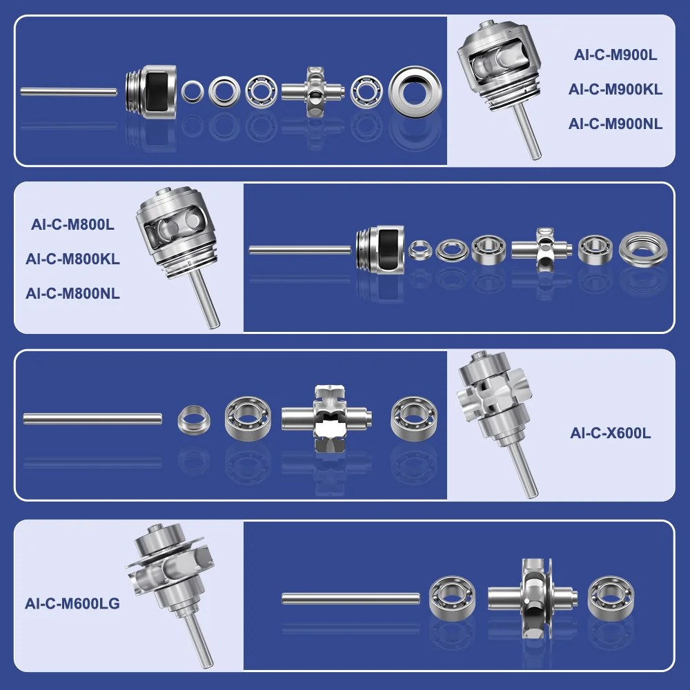 Dental High Speed Bearings Cartridge Compatible with Original Rotor Ceramic Handpiece for Accessories Replacement