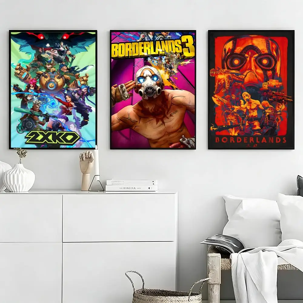 Game Borderlands 3 Poster Self-adhesive Art Waterproof Paper Sticker Coffee House Bar Room Wall Decor