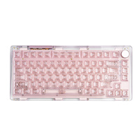 KiiBOOM Phantom 81 V2 Upgraded Crystal Gasket-Mounted USB-C Wired/Bluetooth5.0/2.4GHz Wireless Hot-Swappable Mechanical Keyboard